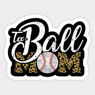 Teeball Mom Leopard Funny Baseball for Mother's Day 2021 Sticker